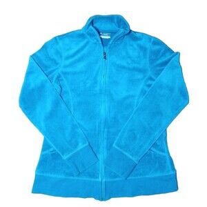 Tek Gear Women's Activewear Fleece Light Jacket Mock-Neck Front Zipper Pockets S